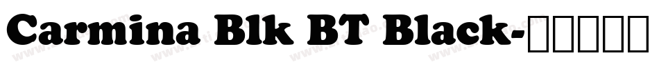Carmina Blk BT Black字体转换